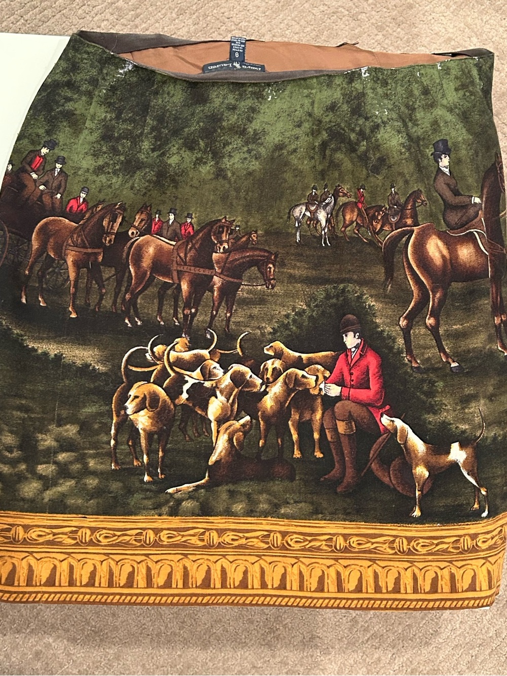 Ralph Lauren Equestrian Print Wrap Skirt - Picture 9 of 12